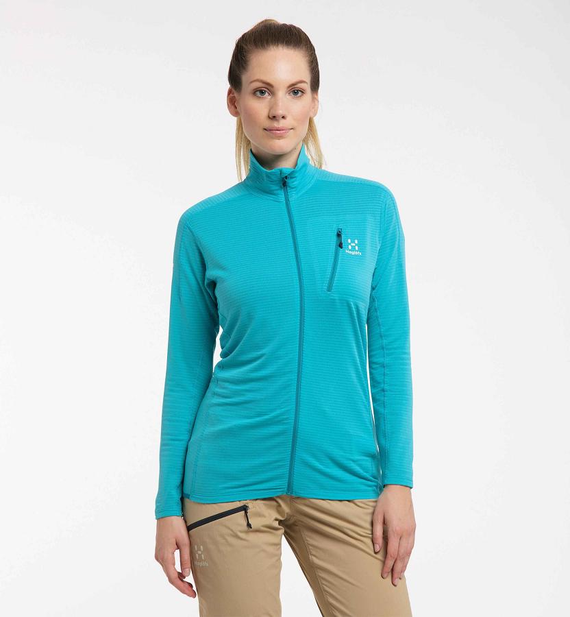 Haglöfs Womens L.I.M Mid Layer Blue New Zealand 46597UEVG